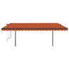 Manual Retractable Awning 5x3m - Orange & Brown | Hipomarket