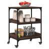 Brown Oak Kitchen Trolley - Versatile Storage Solution | Hipo Market