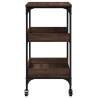 Brown Oak Kitchen Trolley - Versatile Storage Solution | Hipo Market