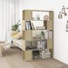 Book Cabinet Room Divider Sonoma Oak 100x24x155 cm Engineered Wood Colour sonoma oak Quantity in Package 1 