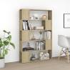 Stylish Book Cabinet Room Divider - Sonoma Oak 100x24x155 cm