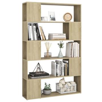 Stylish Book Cabinet Room Divider - Sonoma Oak 100x24x155 cm