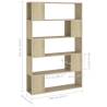 Stylish Book Cabinet Room Divider - Sonoma Oak 100x24x155 cm