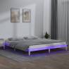 LED Bed Frame White 160x200 cm Solid Wood Colour white Size 160 x 200 cm 