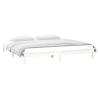 LED Bed Frame White 160x200 cm - Solid Wood Elegance