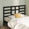 Bed Headboard Black 166x4x104 cm Solid Wood Pine Colour black Size 166 x 104 cm Quantity in Package 1 