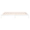 LED Bed Frame White 160x200 cm - Solid Wood Elegance