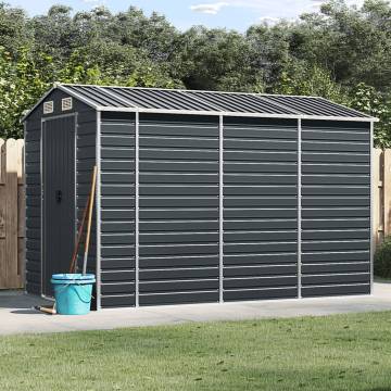 Garden Shed Anthracite 191x300 cm Galvanised Steel – Hipomarket