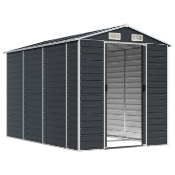 Garden Shed Anthracite 191x300 cm Galvanised Steel – Hipomarket