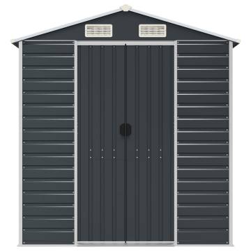 Garden Shed Anthracite 191x300 cm Galvanised Steel – Hipomarket