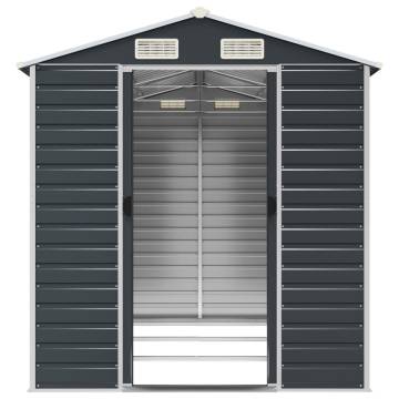 Garden Shed Anthracite 191x300 cm Galvanised Steel – Hipomarket