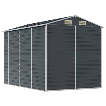 Garden Shed Anthracite 191x300 cm Galvanised Steel – Hipomarket