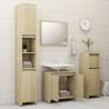 3 Piece Bathroom Furniture Set - Sonoma Oak Engineered Wood