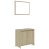 3 Piece Bathroom Furniture Set - Sonoma Oak Engineered Wood