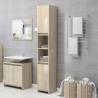 3 Piece Bathroom Furniture Set - Sonoma Oak Engineered Wood