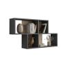 FMD Wall-mounted Shelf with 4 Compartments - Artisan Oak