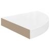 Floating Corner Shelf High Gloss White - Stylish & Durable