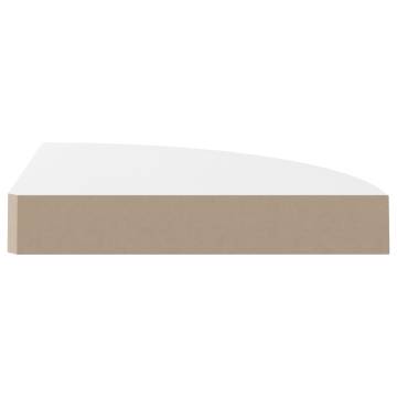 Floating Corner Shelf High Gloss White - Stylish & Durable