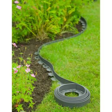 Nature Garden Border Edging 5cmx10m Grey - Durable & Flexible