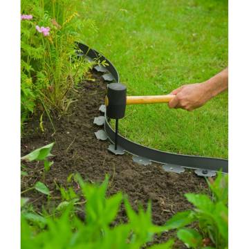 Nature Garden Border Edging 5cmx10m Grey - Durable & Flexible