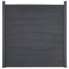 Fence Panel Set Grey 353x186 cm WPC - Durable & Stylish