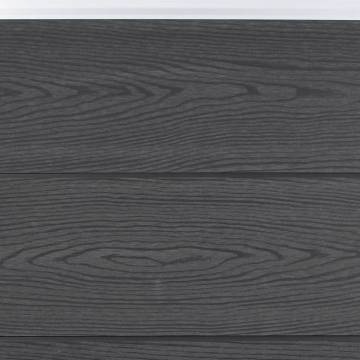 Fence Panel Set Grey 353x186 cm WPC - Durable & Stylish