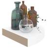 Floating Corner Shelf High Gloss White - Stylish & Durable