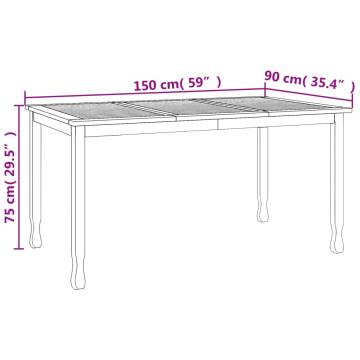 Garden Dining Table 150x90 cm Solid Wood Teak | HipoMarket