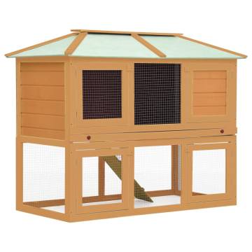 Animal Rabbit Cage Double Floor Wood | Cozy & Durable