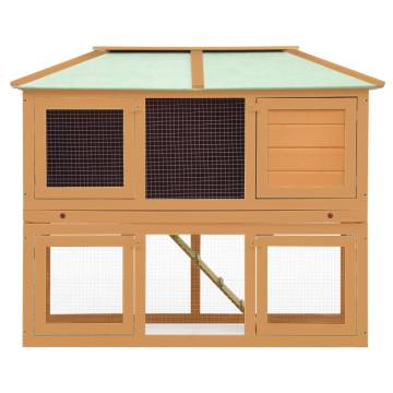 Animal Rabbit Cage Double Floor Wood | Cozy & Durable