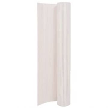 Double-Sided Garden Fence 90x400 cm White - Durable & Stylish