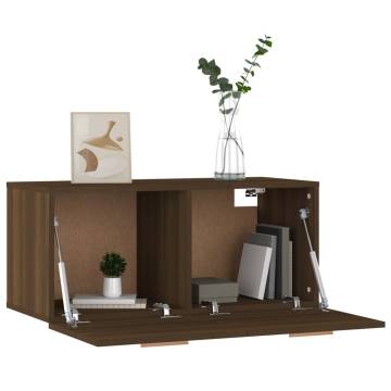 Wall Cabinet Brown Oak 80x35 cm - Space Saving & Stylish