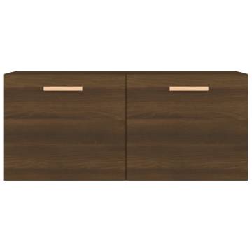 Wall Cabinet Brown Oak 80x35 cm - Space Saving & Stylish