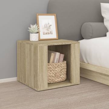 Elegant Bedside Table Sonoma Oak - 41x40x36 cm | Hipomarket