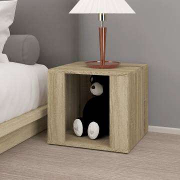 Elegant Bedside Table Sonoma Oak - 41x40x36 cm | Hipomarket