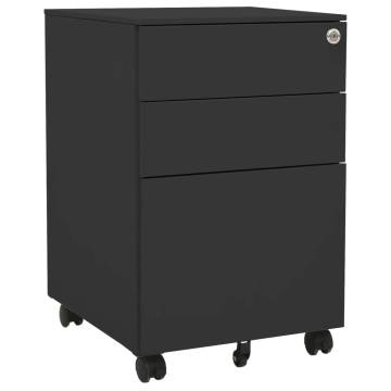 Mobile File Cabinet Anthracite - Durable Steel Office Storage