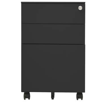 Mobile File Cabinet Anthracite - Durable Steel Office Storage