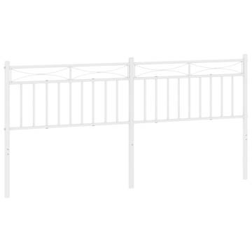 Stylish White Metal Headboard 193 cm for Your Bedroom