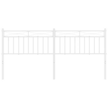 Stylish White Metal Headboard 193 cm for Your Bedroom