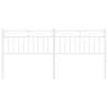 Stylish White Metal Headboard 193 cm for Your Bedroom