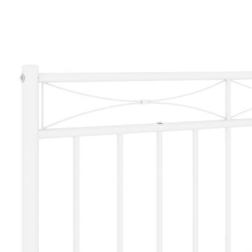 Stylish White Metal Headboard 193 cm for Your Bedroom