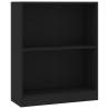 Stylish Black Bookshelf 60x24x76 cm - Functional Storage