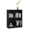 Stylish Black Bookshelf 60x24x76 cm - Functional Storage