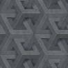 DUTCH WALLCOVERINGS Onyx Anthracite & Gold Wallpaper