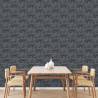 DUTCH WALLCOVERINGS Onyx Anthracite & Gold Wallpaper