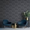 DUTCH WALLCOVERINGS Onyx Anthracite & Gold Wallpaper