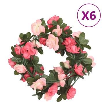 6 pcs Rose Artificial Flower Garlands - 240 cm - HipoMarket