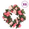 Artificial Flower Garlands 6 pcs Rose 240 cm Colour rose 