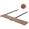 WPC Solid Decking Boards 16m² Light Brown with Accessories