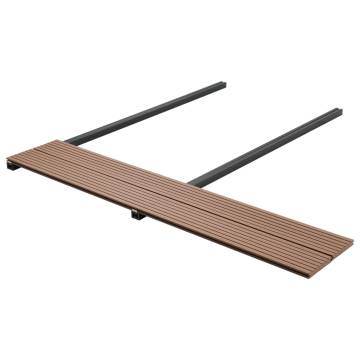 WPC Solid Decking Boards 16m² Light Brown with Accessories